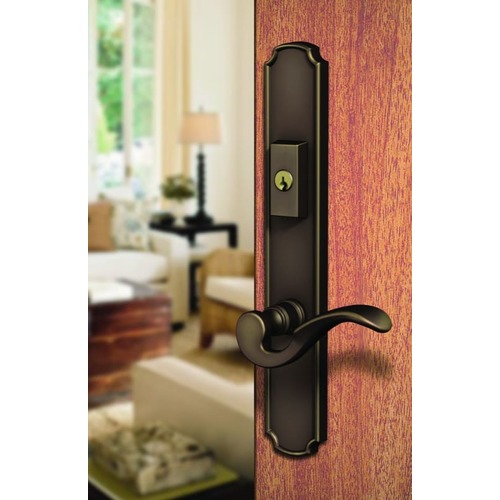 Bismark Multi Point Trim Keyed Entry with Turn Knob Configuration 3 Lifetime Bright Nickel Finish