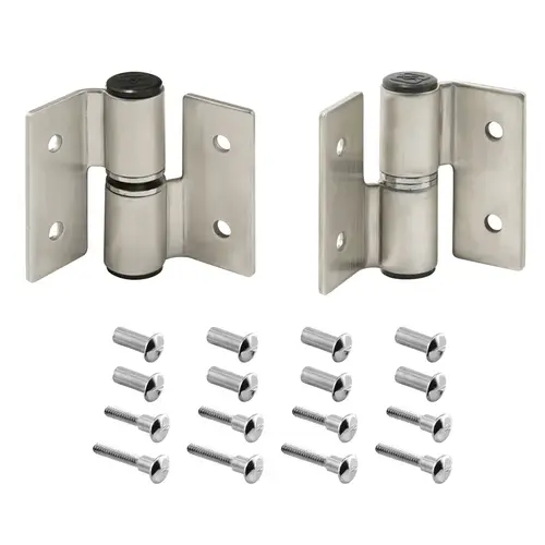 Surface Hinge Set LH/In-RH/Out with Fasteners - Stainless Steel