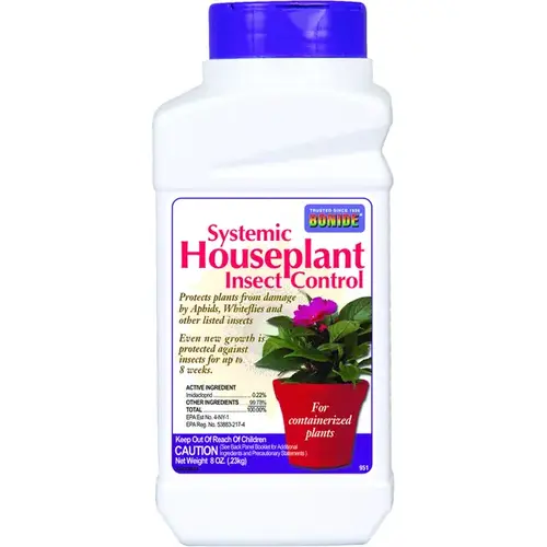 Bonide 951 Systemic Houseplant Insect Control, Granular, Indoor, 8 oz Bottle Golden Brown