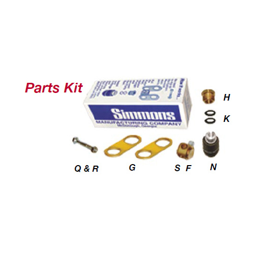 Simmons 850 Sb 4800lf Series Premier Frost Proof Yard Hydrant Parts Kit 3371