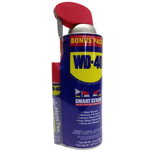 WD-40 490057 12 Oz. Aerosol Multi-Purpose Lubricant with Smart Straw Amber