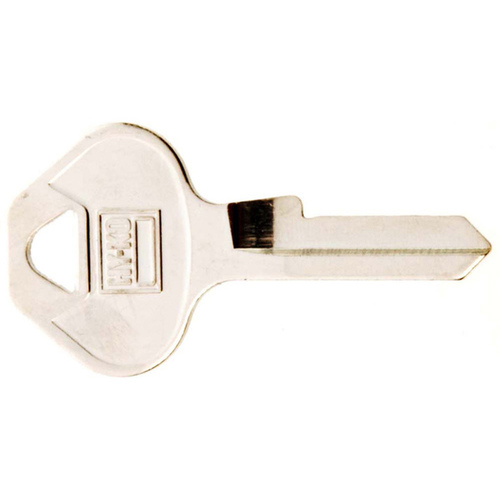 Key Blank, Brass, Nickel, For: Master Locks and Padlocks