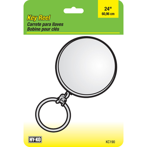 Chrome Key Wheel with 24 in. Retractable Cable SILVER