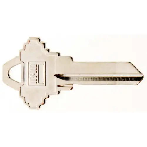 Key Blank, Brass, Nickel, For: Schlage Cabinet, House Locks and Padlocks - pack of 10