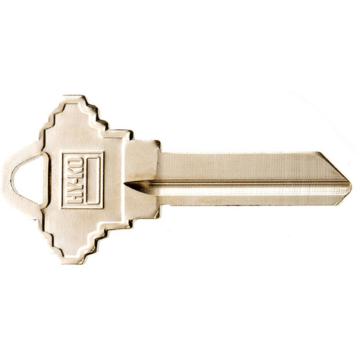 Key Blank, Brass, Nickel, For: Schlage Cabinet, House Locks and Padlocks - pack of 10