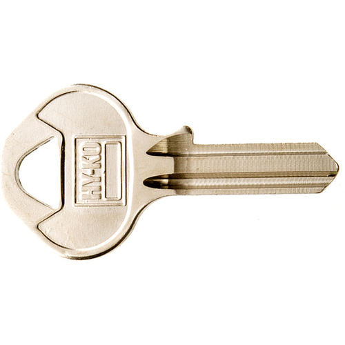 Key Blank, Brass, Nickel, For: Master Vehicle Locks Silver