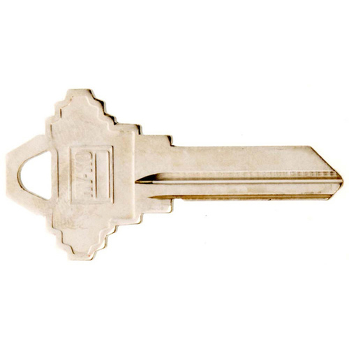 Key Blank, Brass, Nickel, For: Schlage Cabinet, House Locks and Padlocks