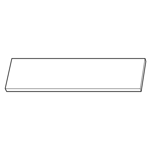 1980 WH 10X36 Shelf Board, 200 lb, 5-Shelf, 36 in L, 10 in W, Particleboard White