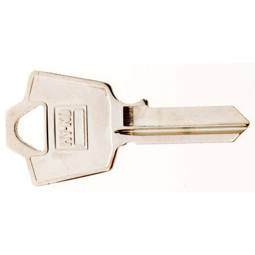 Key Blank, Brass, Nickel, For: ESP Vehicle Locks Silver