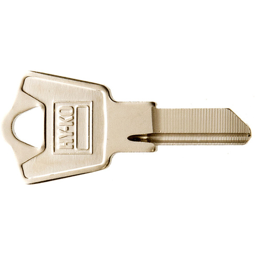 Key Blank, Brass, Nickel, For: ESP Vehicle Locks Silver