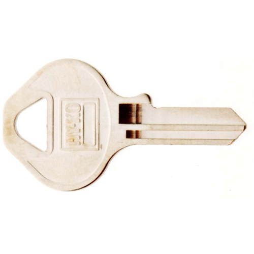 Key Blank, Brass, Nickel, For: Master Locks and Padlocks