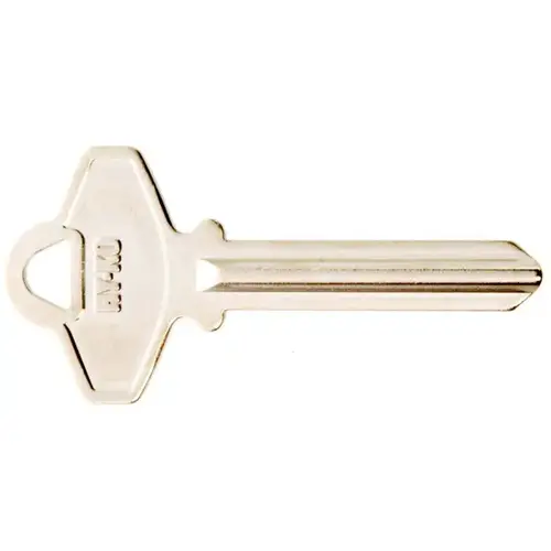 Key Blank, Brass, Nickel, For: Schlage Cabinet, House Locks and Padlocks