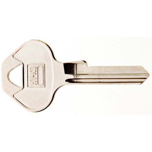 Key Blank, Brass, Nickel, For: Master Locks and Padlocks