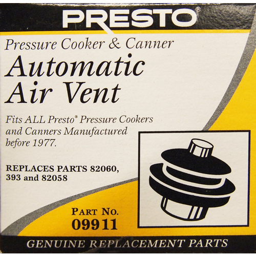 Presto 09911 Automatic Air Vent for Pressure Cookers & Canners