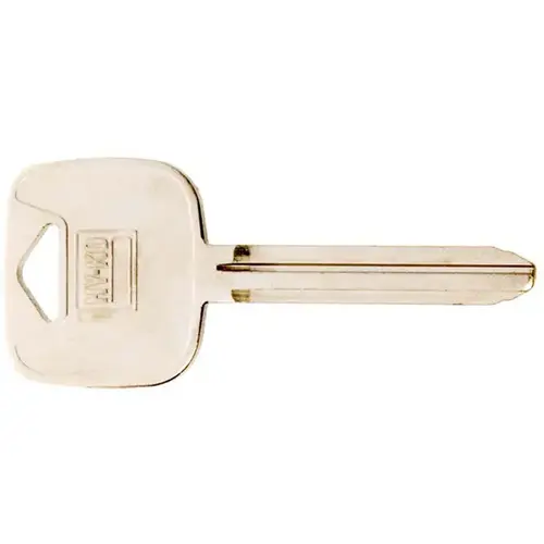 Automotive Key Blank, Brass, Nickel, For: Toyota Vehicle Locks