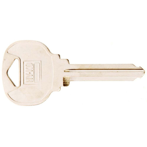 Key Blank, Brass, Nickel, For: Ford, Lincoln, Mercury Vehicles