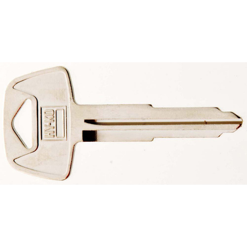 Automotive Key Blank, Brass, Nickel, For: Mitsubishi Vehicle Locks