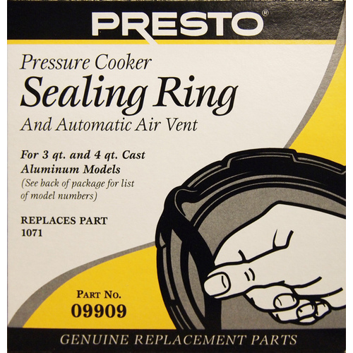 Presto 09909 Sealing Ring & Automatic Air Vent for Pressure Cookers