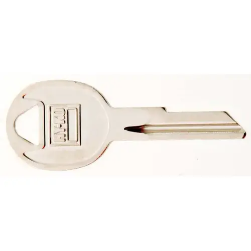 Automotive Key Blank, Brass, Nickel, For: AMC Vehicle Locks