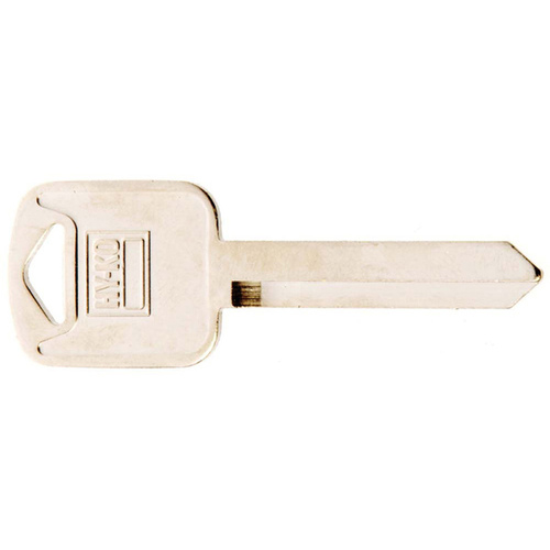 Key Blank, Solid Brass, Nickel, For: Ford, Lincoln, Mercury Vehicles