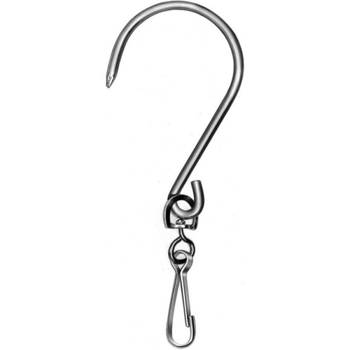 Swivel Pail Hook, Steel Silver