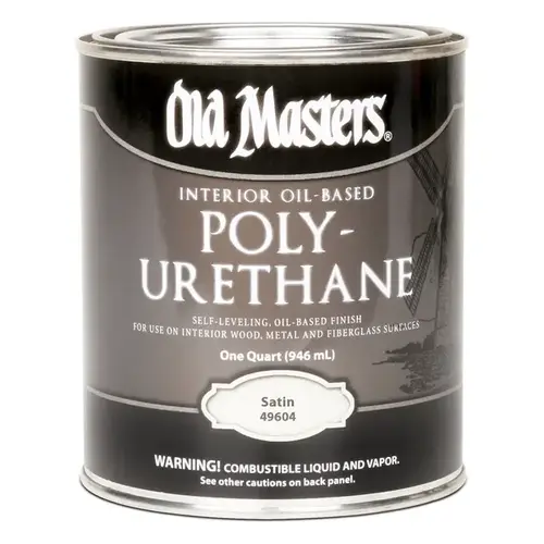 Polyurethane, Liquid, Clear, 1 qt, Can