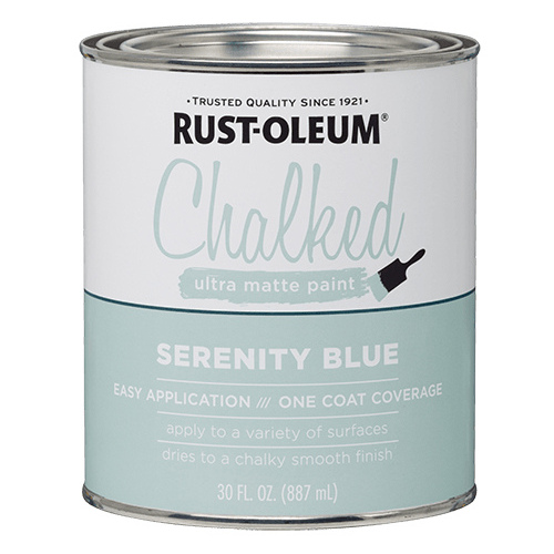 Chalked Chalked Paint, Ultra Matte, Serenity Blue, 30 oz, Quart