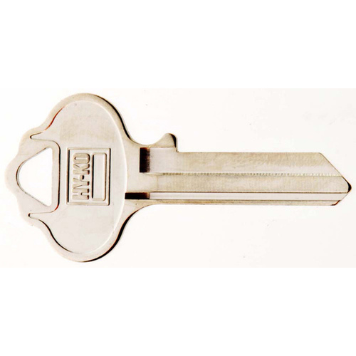 Key Blank, Brass, Nickel, For: Weiser Cabinet, House Locks and Padlocks