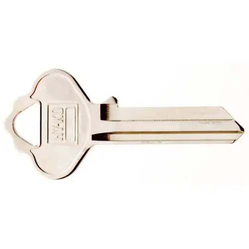 Key Blank, Brass, Nickel, For: ILCO Cabinet, House Locks and Padlocks