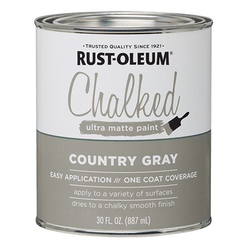 Chalked Chalked Paint, Ultra Matte, Country Gray, 30 oz, Quart - pack of 2