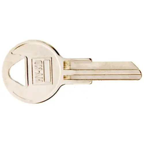 Key Blank, Brass, Nickel, For: Slaymaker Cabinet, House Locks and Padlocks