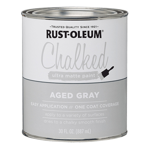 Chalked Chalked Paint, Ultra Matte, Aged Gray, 30 oz, Quart - pack of 2