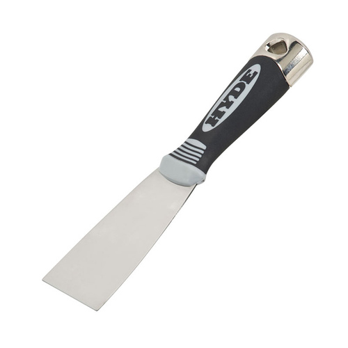 Hyde 06228 Putty Knife Pro 2" W Stainless Steel Flexible Black/Silver