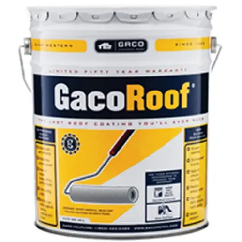 Gaco GR1673-5 GacoRoof 100% Silicone Roof Coating Black 5-Gallon