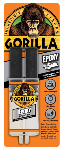 Gorilla 42001 Epoxy Glue, Translucent, Liquid, 0.85 oz Syringe