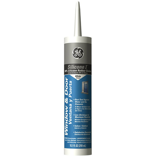 Silicone I 112A Silicone Caulk, White, 10.1 oz Cartrid