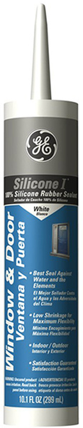 GE 2749483 Silicone I 112A Silicone Caulk, White, 10.1 oz Cartrid