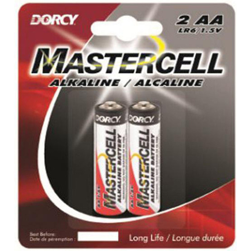 Dorcy 41-1622 Batteries Mastercell AA Alkaline 2 pk Carded Pair