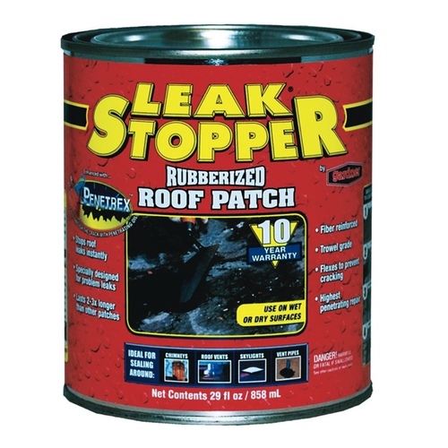 Gardner 0318-GA Leak Stopper Rubber Roof Patch - Black Quart