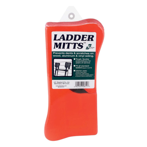 Staples 611F Ladder Mitt, Tear-Resistant, Polyurethane, Orange, For: All Standard Ladders Pair