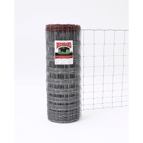 Red Brand 70048 Field Fence, 330 ft L, 47 in H, 12-1/2 Gauge, Steel, Galvanized