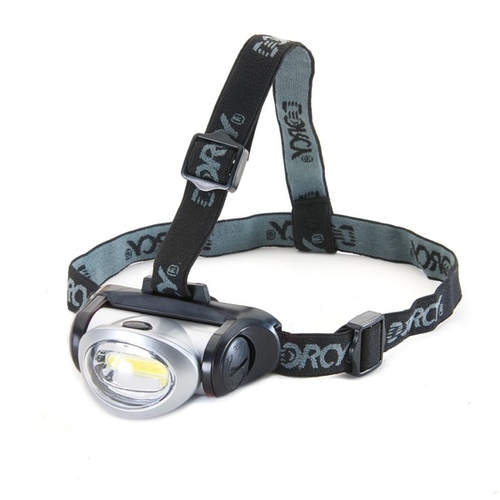 Headlight, AAA Battery, LED Lamp, 32 Lumens, 15 m Beam Distance, 8 hr Run Time, Silver