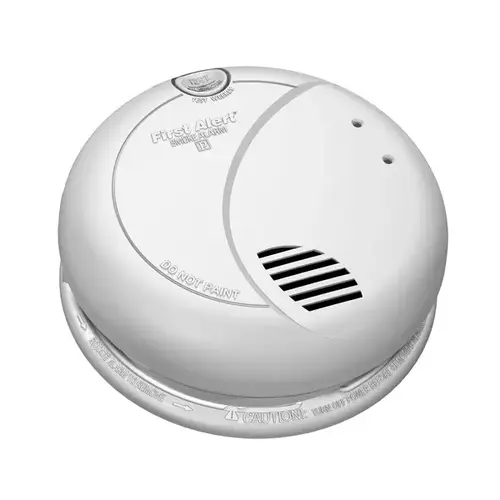 First Alert 7010B Smoke Alarm, 120 V, Photoelectric Sensor, 85 dB, White