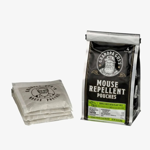 Grandpa Gus's GMM-4-15 Mouse Repellent Pouch, Peppermint & Cinnamon, 4-Pk.