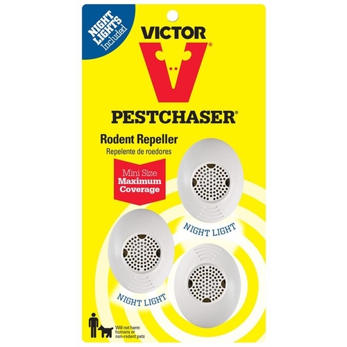 PestChaser Rodent Repellent with Nightlight, 1.69 in L, 1-3/4 in W, 2.63 in H