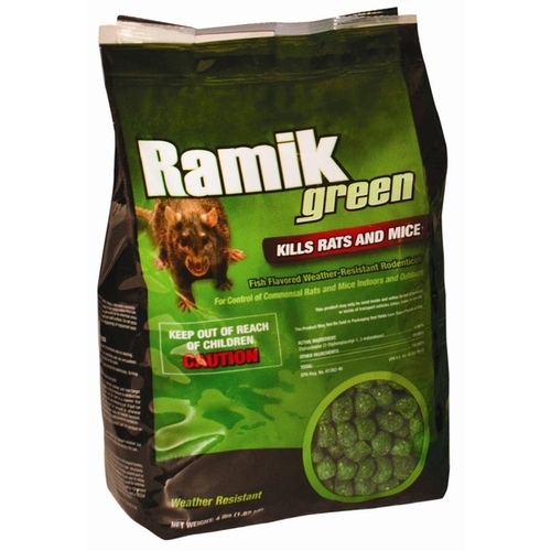 Ramik 116336 Bait Fish-Flavored Nuggets For Mice and Rats 4 lb Green