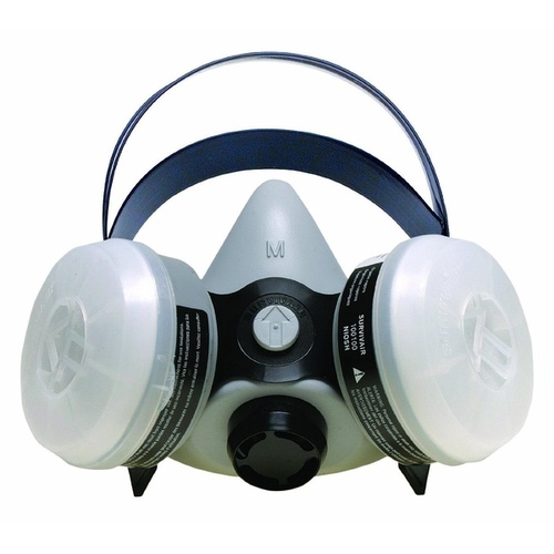 Honeywell RWS-54027 Respirator Mask R95 Paint Spray and Pesticide Half Mask Valved Gray M Gray