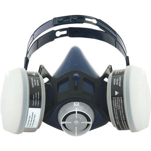 Respirator Mask P100 Multi-Purpose Half Mask Valved Purple L Purple