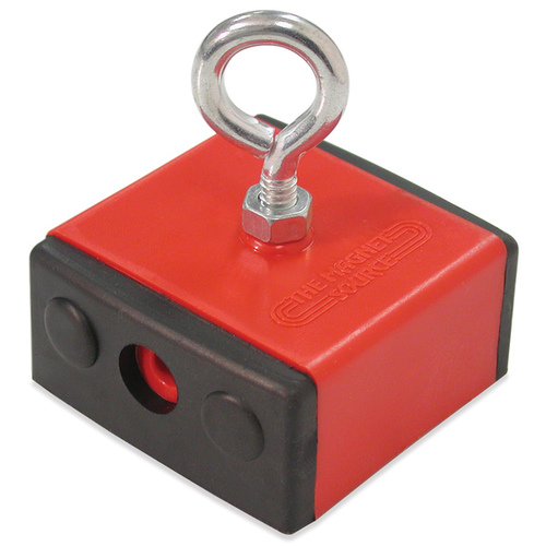 Retrieving Magnet 2.375" L X 2.375" W Red 100 lb. pull Red