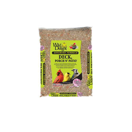 Wild Delight 374050 Wild Bird Food Deck Porch N Patio Assorted Species Sunflower Seeds 5 lb